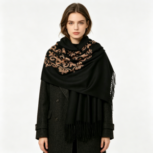 Unisex Multi-Way Knit Shawl Scarf | Premium Waffle-Textured Winter Wrap with Customizable Logo Options