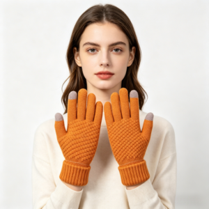 Unisex Touchscreen Thermal Knit Gloves | Conductive Winter Tech Mittens for Smartphones with Custom Branding