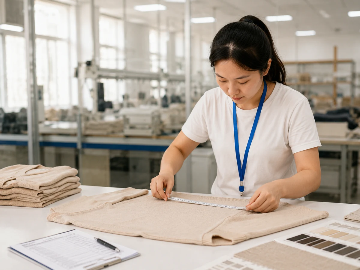Quality inspection for sweater size appearance and workmanship