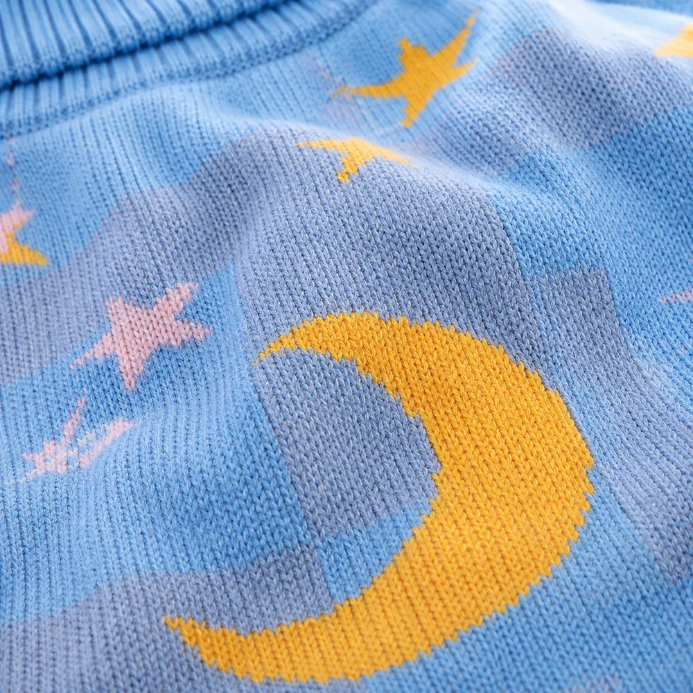 Starry Night Pet Sweater fabric close-up thumbnail