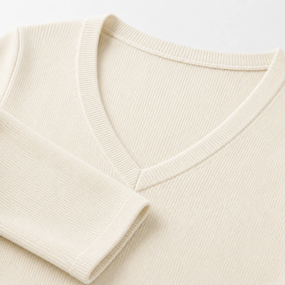Sleeveless V-Neck Knit Dress craft detail thumbnail