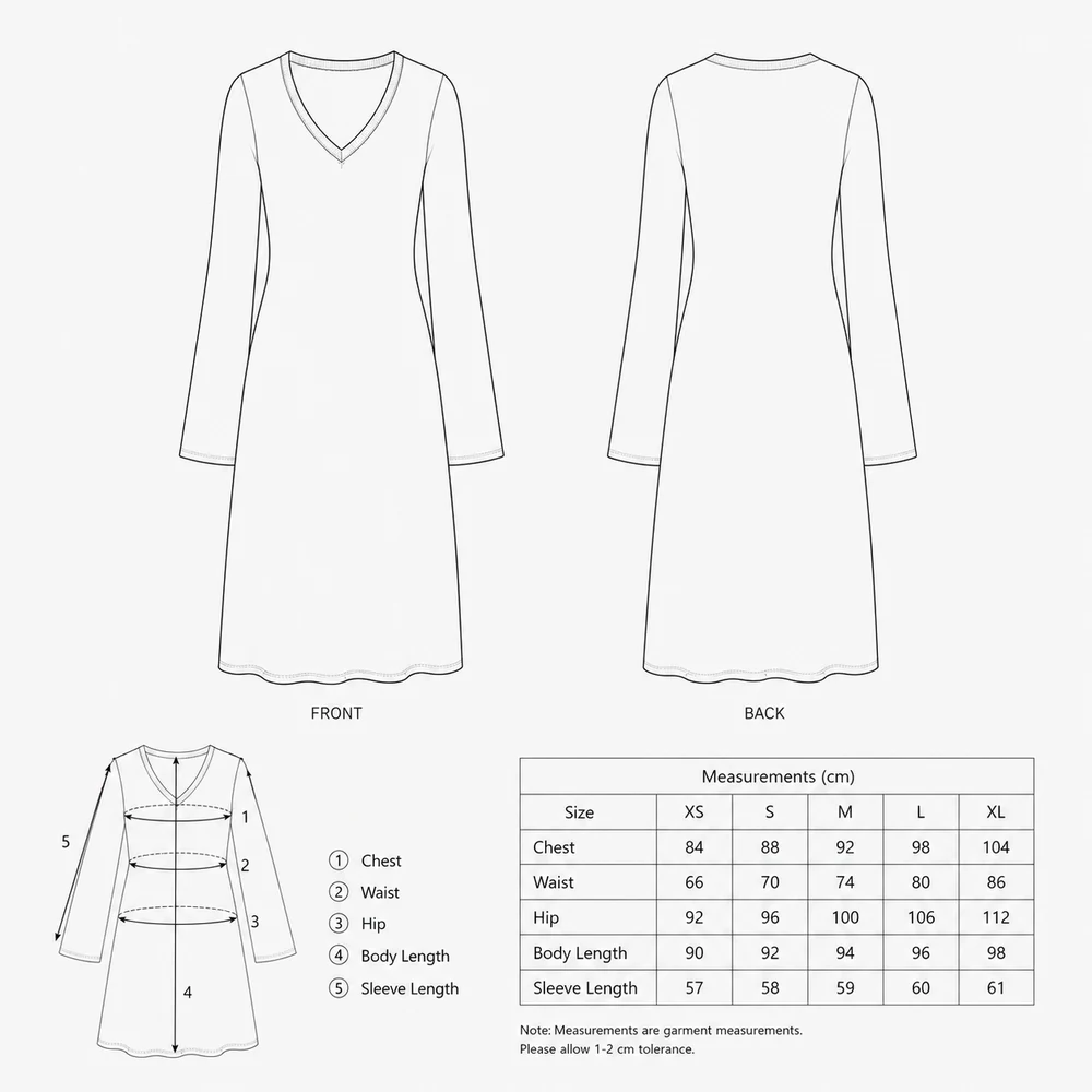 Sleeveless V-Neck Knit Dress technical sketch thumbnail