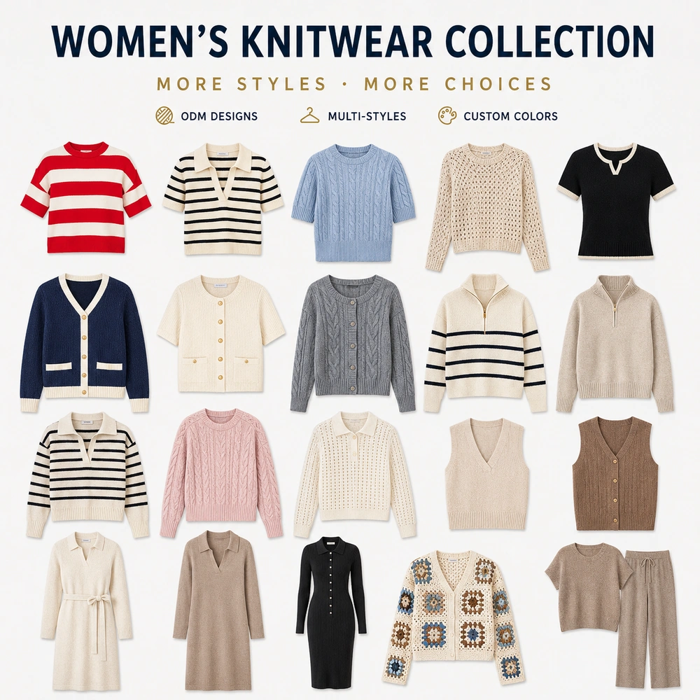 Women’s knitwear collection private label manufacturing
