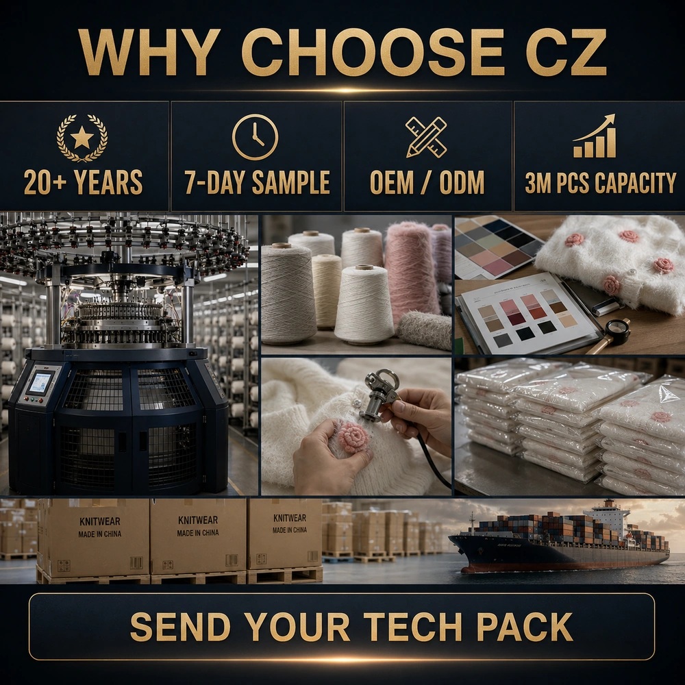 Why choose CZ Knitwear inquiry CTA image