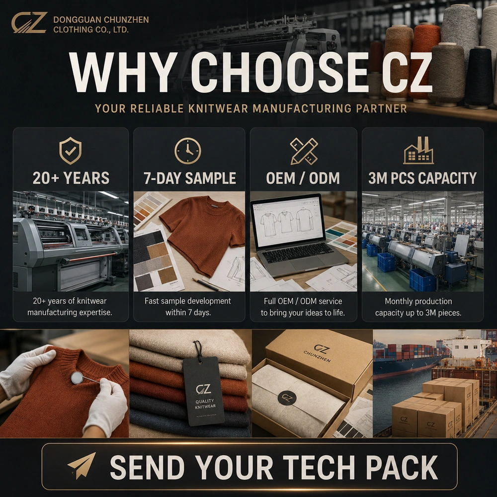 Why choose CZ Knitwear inquiry CTA image