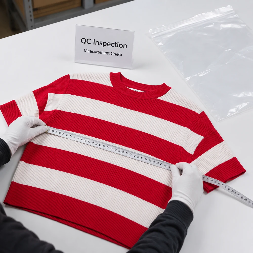Women’s Red & White Striped Short-Sleeve Knit Top thumbnail 7