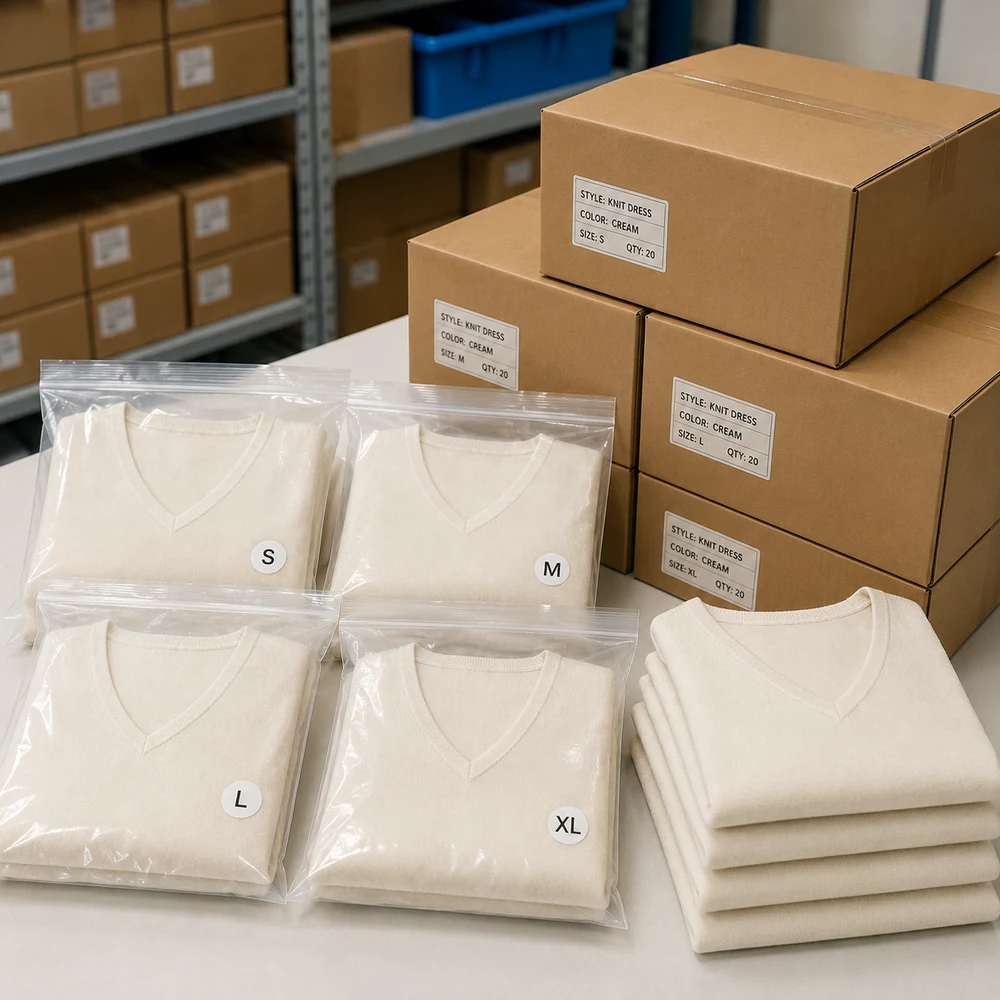 Sleeveless V-Neck Knit Dress packaging thumbnail