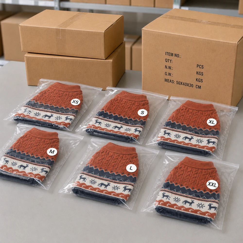 Fair Isle Christmas Pet Sweater packaging thumbnail