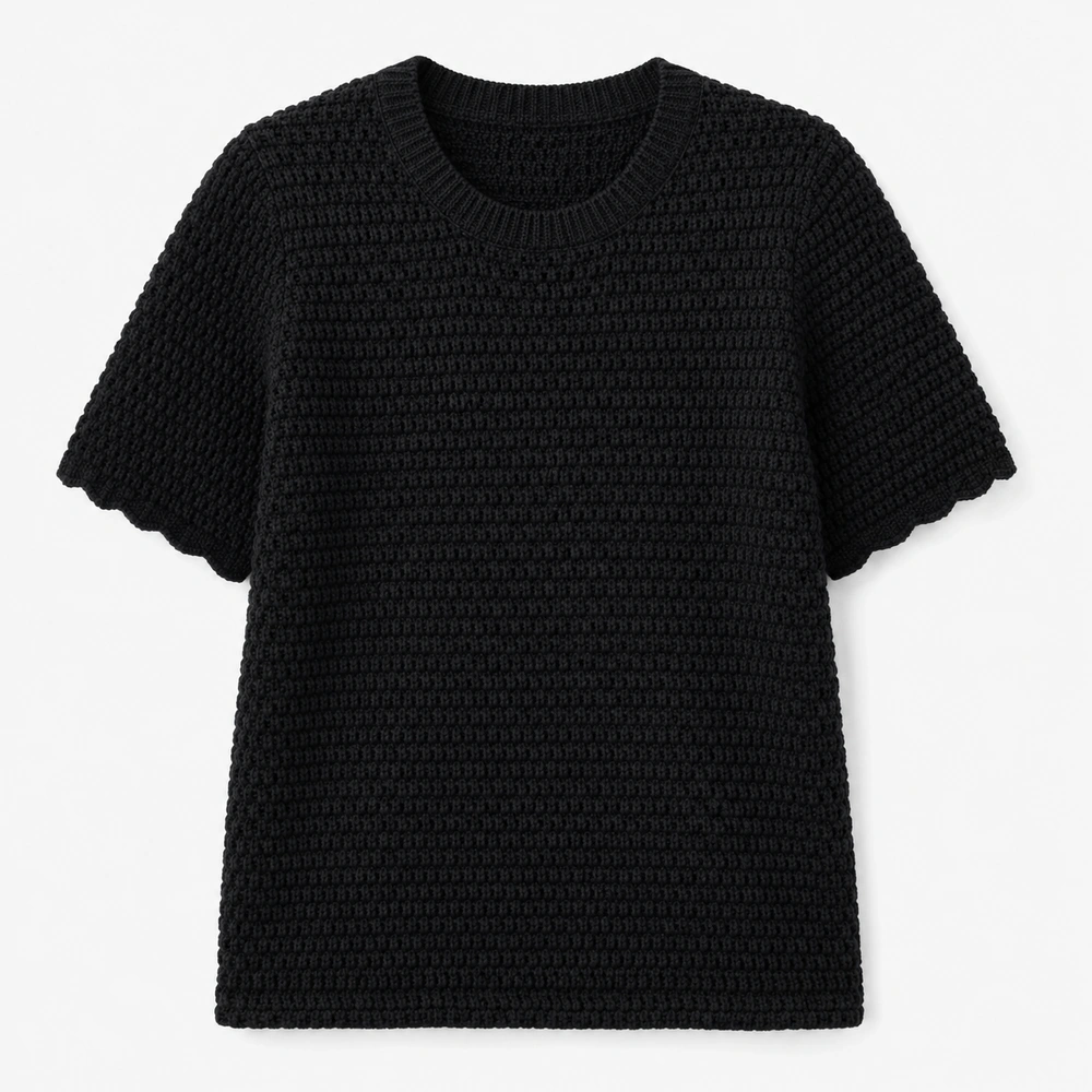 Women’s 5GG Textured Short-Sleeve Knit Top