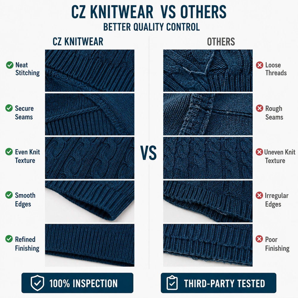 7GG Cable Knit Half-Zip Sweater - Additional Custom Option 04