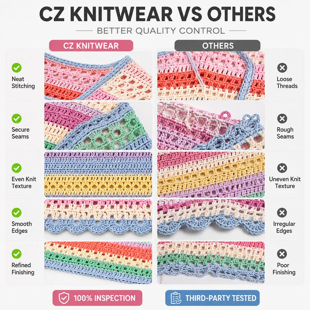 Women’s Multicolor Striped Crochet Top - Additional Custom Option 04