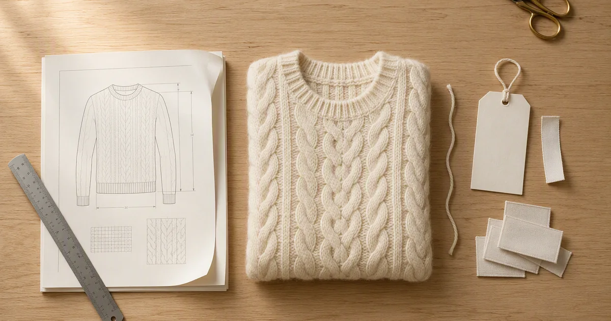 OEM, ODM and private label knitwear production models compared on a factory development table